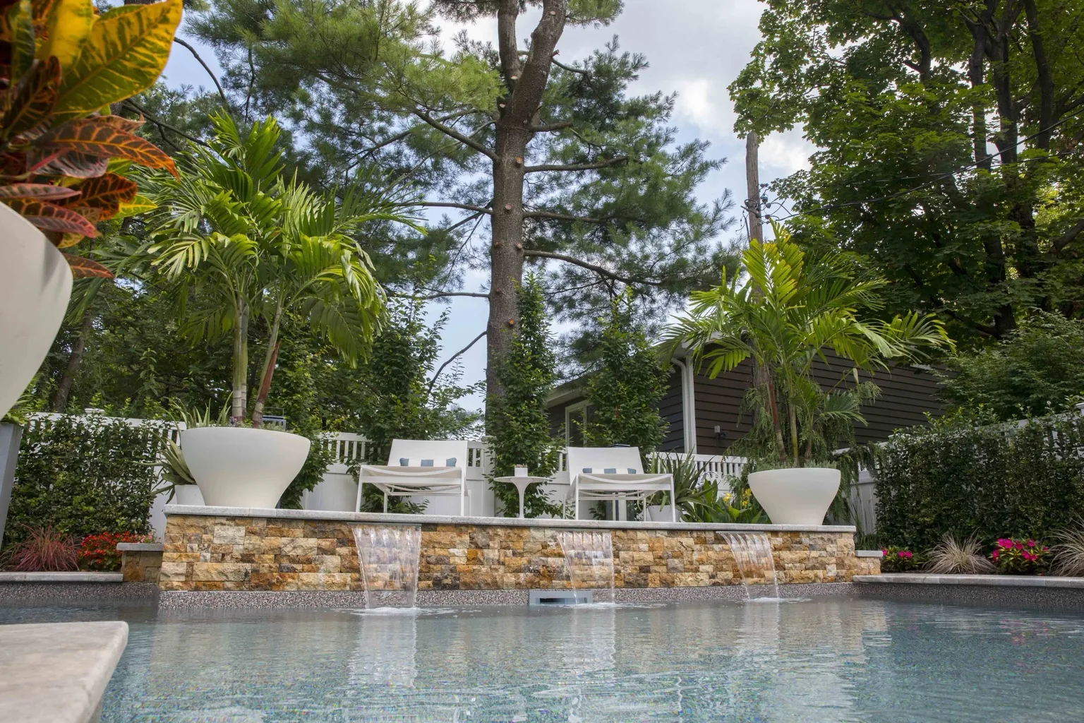 Pool and raised terrace