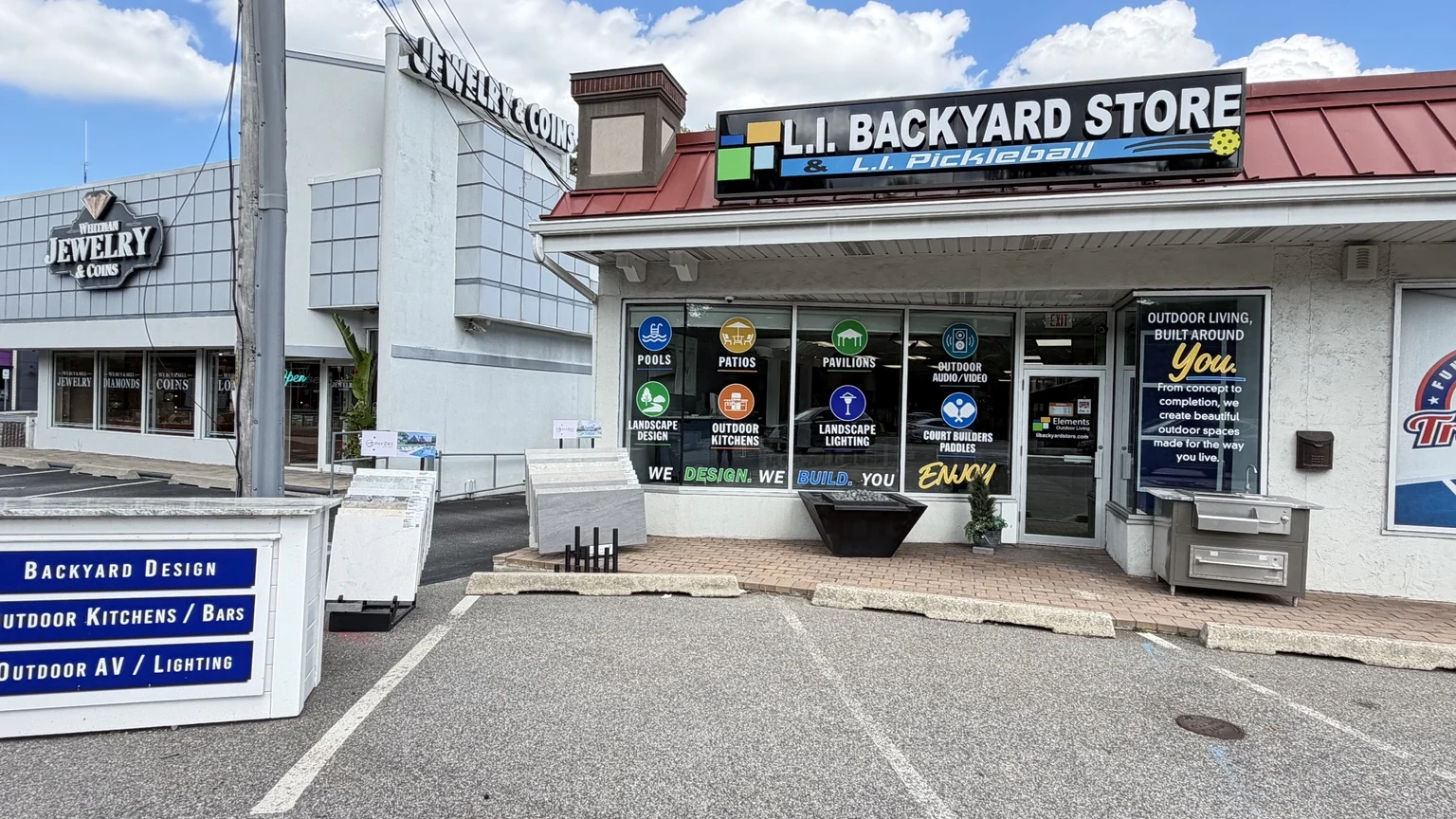 L.I. Backyard Store and L.I. Pickleball showroom in Melville Long Island